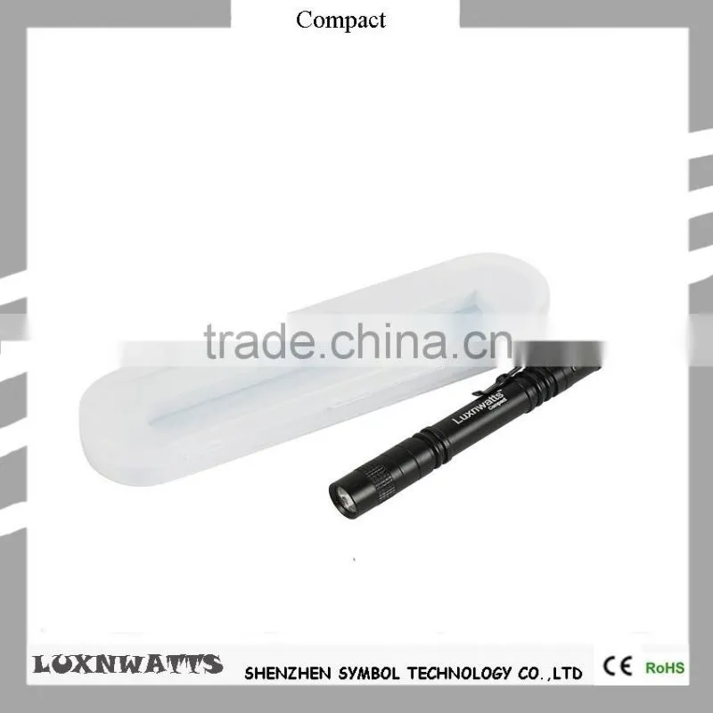 2*AAA battery type portable mini torch pen with clip