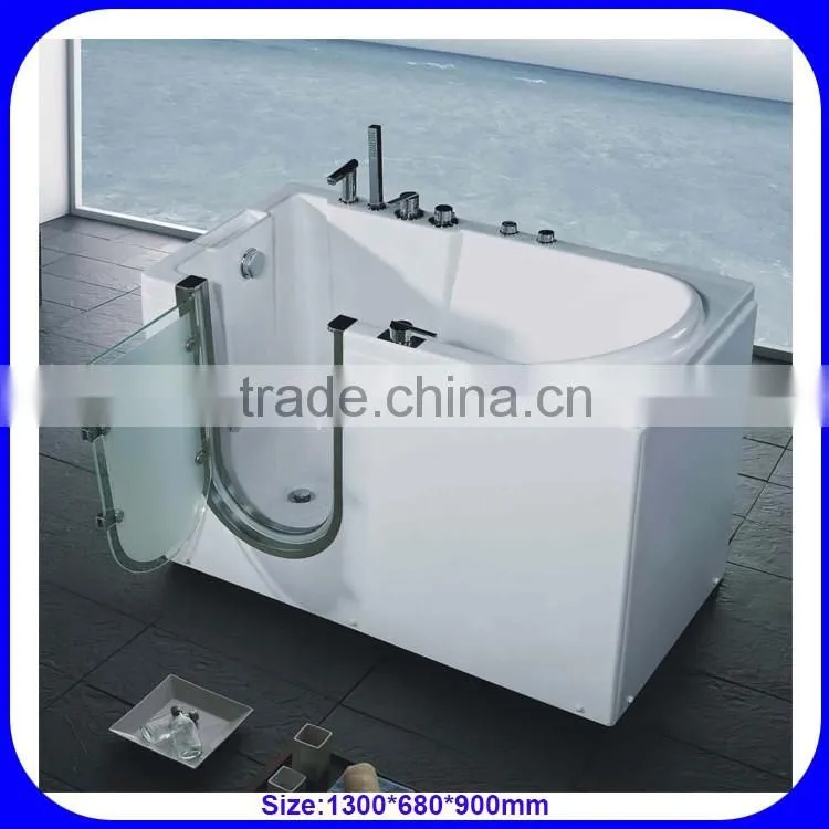 Portable elderly disabled walk in bathtub