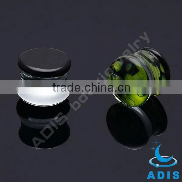 Dongguan Wholesale Flesh Ear Pyrex Tunnel Piercing Jewelry Glass Ear Plug