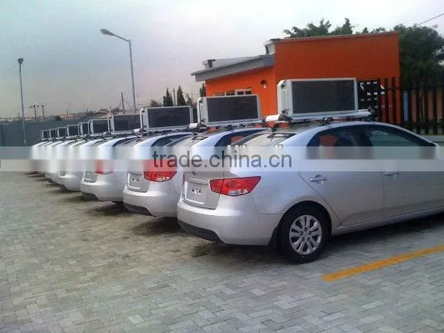 Double sides full color P5 taxi top led advertising display