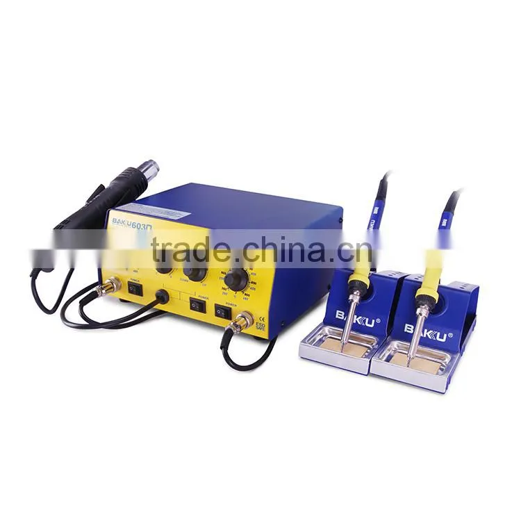 Best Promotion Product Digital display 3 in 1 rework station with hot air gun BK603D for Christmas Day