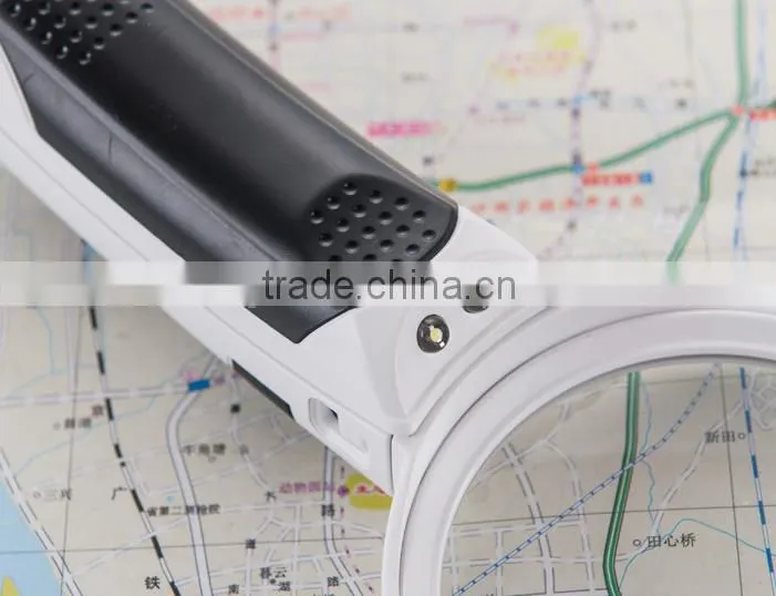 Amazon co Illuminated LED Handheld Magnifying Glass Set - 2.5X 5X and 16X Magnification Power - Handy Magnifier For Senior