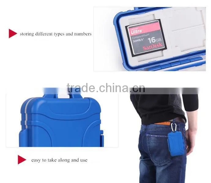 Colorful Plastic memory card storage box SD TF MSD