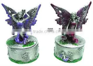 Pewter Fairy Shaped Jewelry Boxes