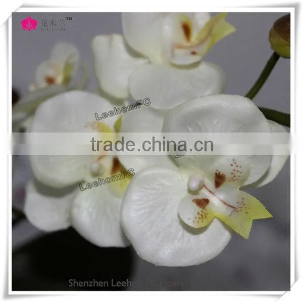 Decorative Orchids in Pot Silk Colorful Flowers For Sale