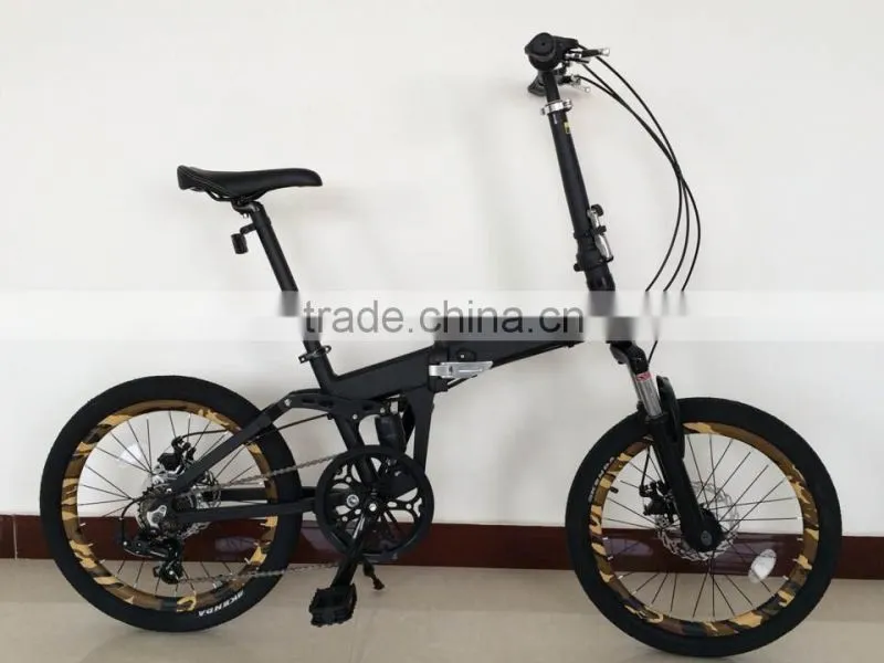 Alloy 6 speed alloy frame carbon folding bike
