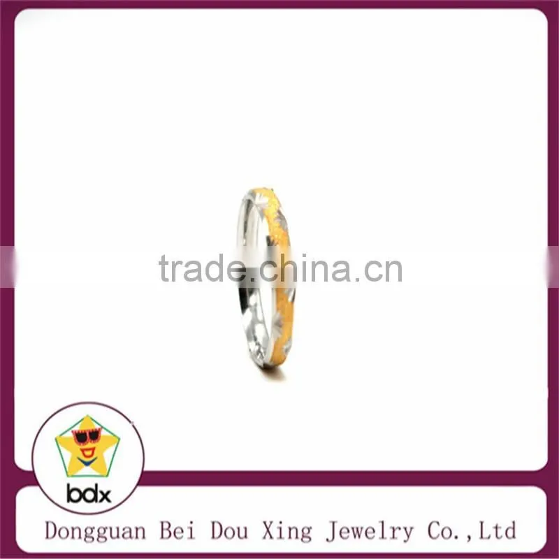 2015 Fashion Personalized engraved chrysanthemum stainless steel ring