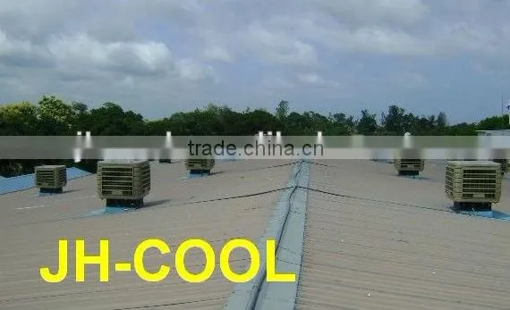 Evaporative air cooler, duct evaporative cooler