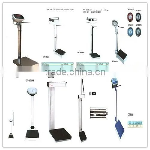 GT-8022 Hot Sale Hospital Physical Examination medical double ruler scales