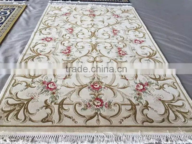 blue color chinese traditional design handmade wool carpet factory whosale chinese handmade wool carpet