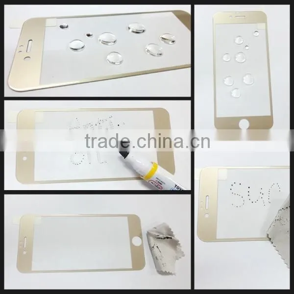 3D curved full screen cover tempered glass screen protector for iPhone 6s, curved edge glass for s6 edge and edge plus