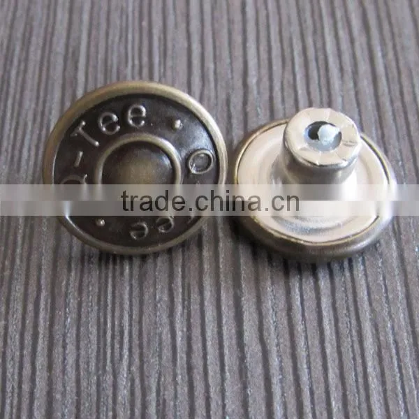 Casual Wear Metal Jeans Button