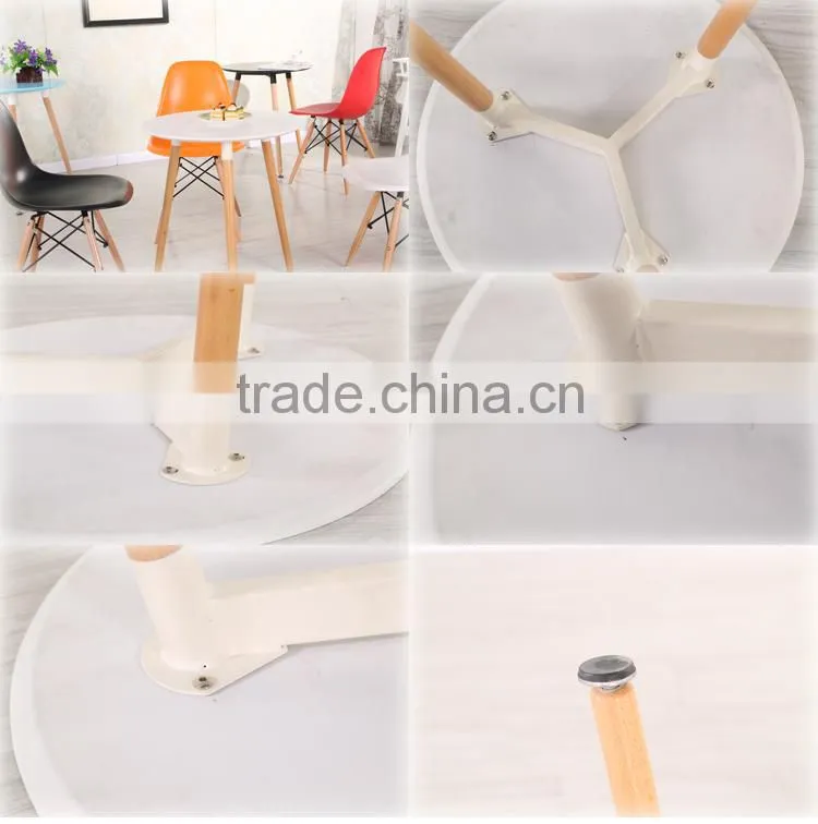 Modern white round MDF restaurant dining side table B008