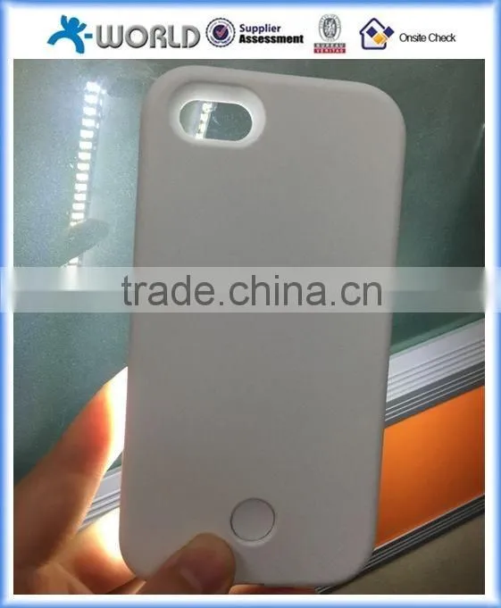 hot selling led bulb flash light case for iphone 6s/6s plus, selfie led case for iphone 5