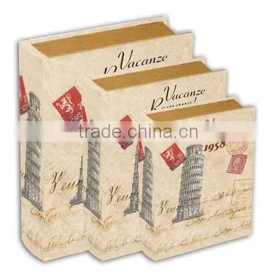 Vintage London Style Wooden Book Box
