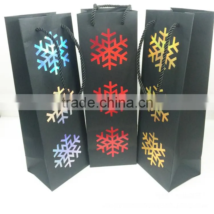 Matt lamination art paper wine bag in China