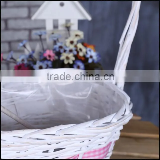 white cheap wicker basket set