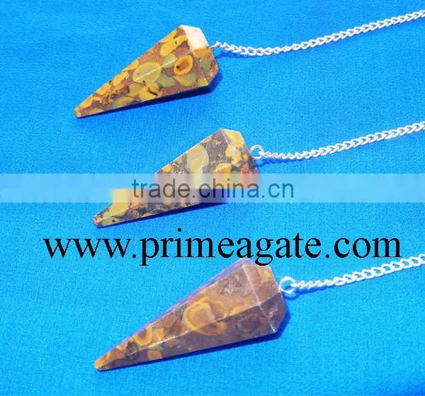 Faceted Dalmation Pendulum / Agate Pendulum / Occult And Pagan Pendulum