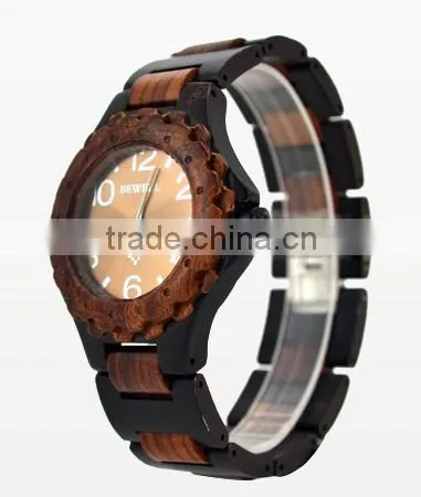 2016 High Quality Quartz Mens Wood Watch Wooden Watch Waterproof Wrist Watch