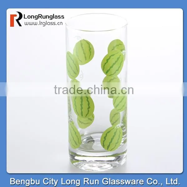 LongRun 8oz watermelon decal glass beverage tumbler