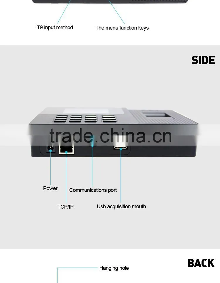 Finger print scanner for time attendance tcp/ip