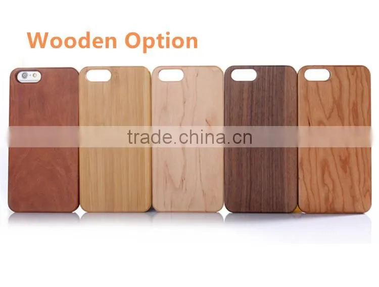 2016 High Quality wood and pc phone case for iphone 6