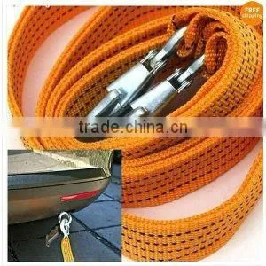 3 Tons Car Tow Cable Towing Strap Rope with Hooks Emergency Heavy Duty 10 Feet