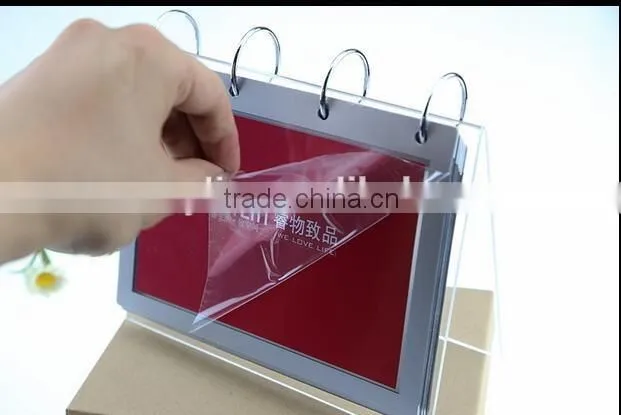 clear acrylic table calendar office calendar 4x6