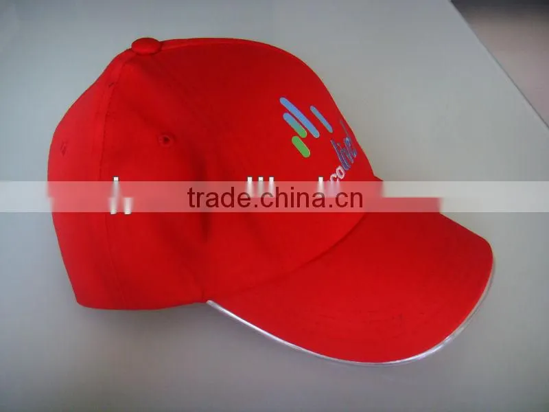 wholesale and retail sport baseball caps with light in visor