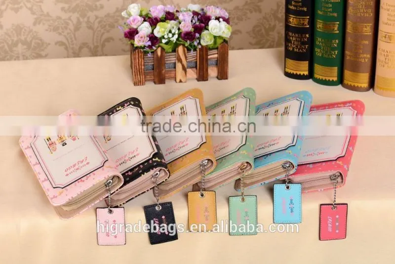 Korean style multifunctions leather custom funny wallet