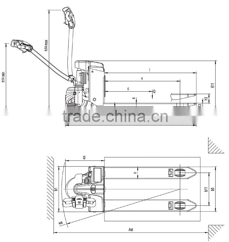 Full Electric Pallet Truck 1.5Tonne Capacity
