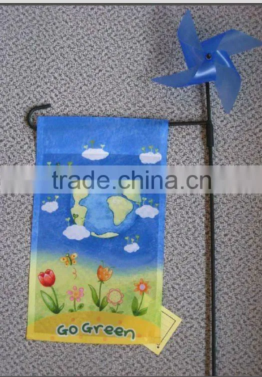 Spring windmill for garden