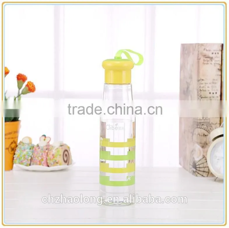 2016 cheap plastic clear water bottle with strip for sale