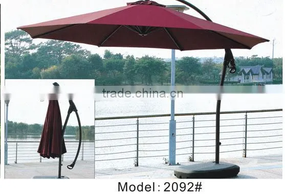 Aluminum garden umbrella adjustable outdoor umbrella