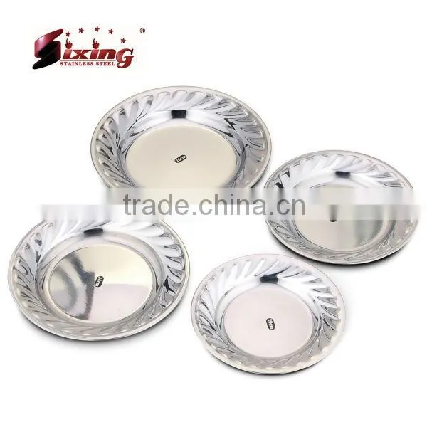 2013Best Seller Indian Stainless Steel Round Dishes