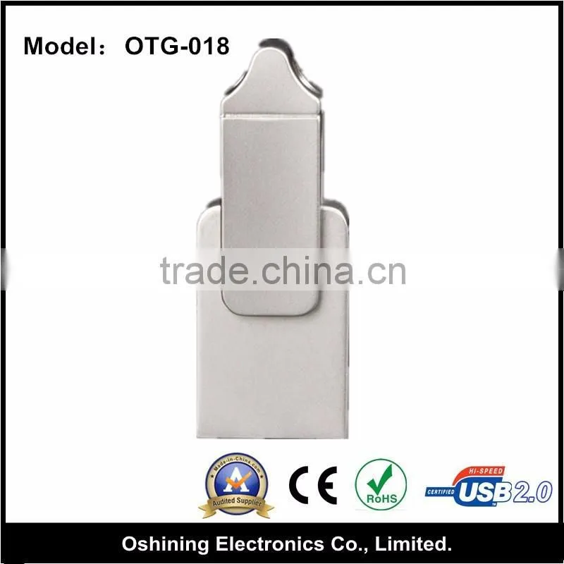 Dual USB OTG Flash Drive, Micro USB Flash Memory Stick For Android Devices-Samsung/LG/Huawei,Rotatable Metal U Disk OTG-018