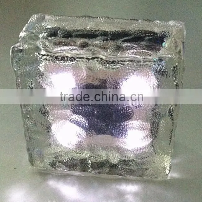 10*10*5CM 4LED brightness elegant led solar ice underground brick light
