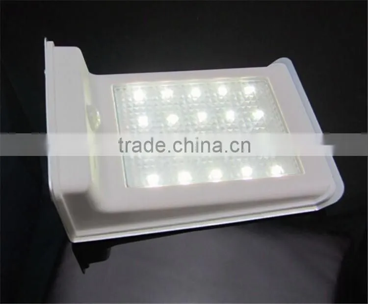 20 led panel texture lampshade 1800mah Ni-MH battery PIR sensor + Light control solar motion light