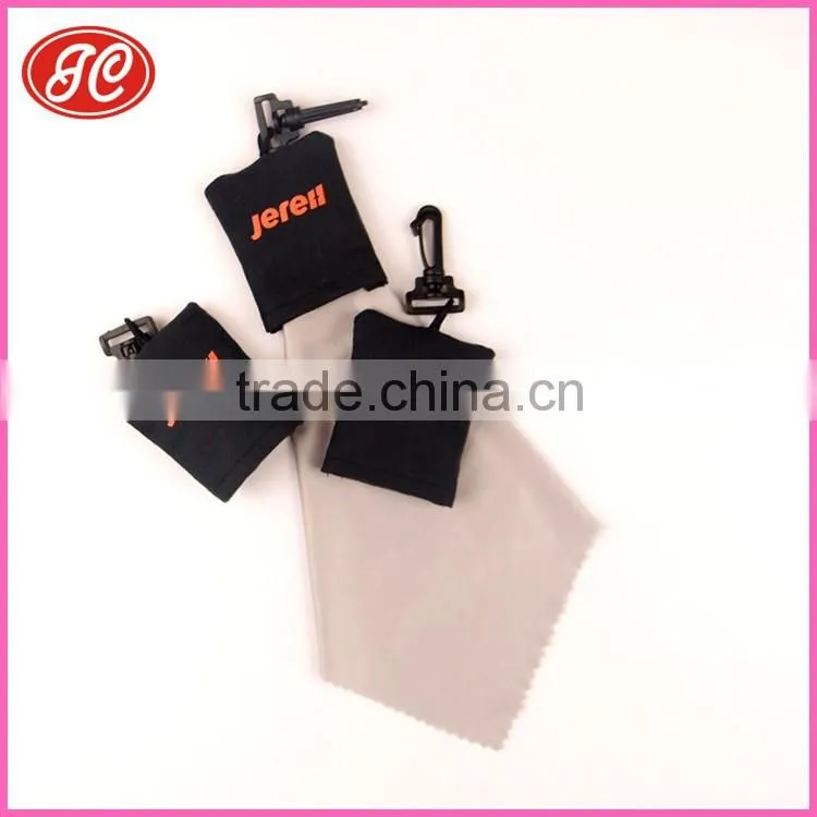 Multipurpose reusable microfiber eyeglass cleaning cloth key chain