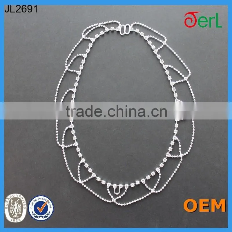 Crystal cupchain rhinestone color cup chain for women rhinestone necklace chain