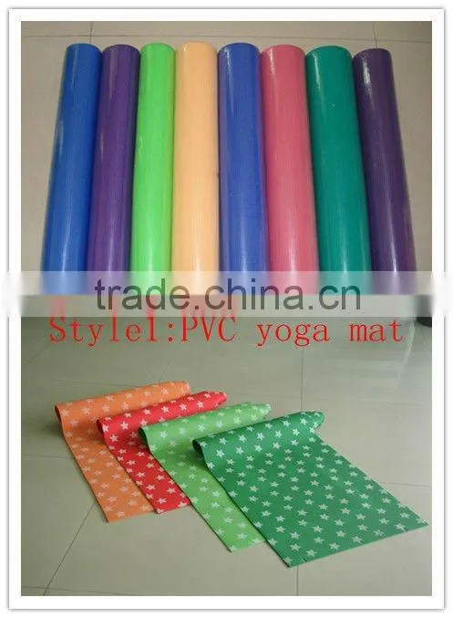 173*61*0.5cm PVC yoga mat/Colourful eco yoga mat