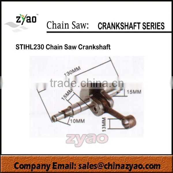 crank shaft for 230 gasoline chain saw, 230 crank shaft , spare parts for STL230 chainsaw