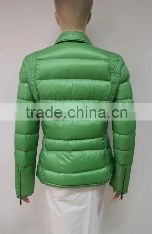 2014 hot sale lady jacket fashion Green New Design high quality down jacket/winter jacket/women jacket