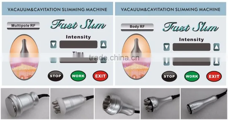 5 in 1 microcurrent rf vacuum ultrasonic cavitation machine for slimming