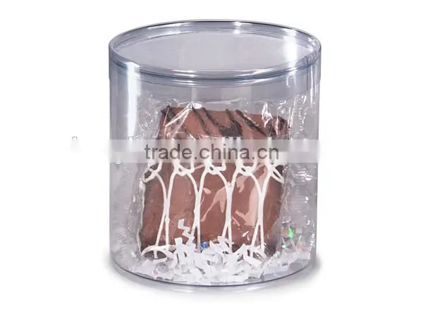 China shenzhen round clear container palstic favor tube candy container