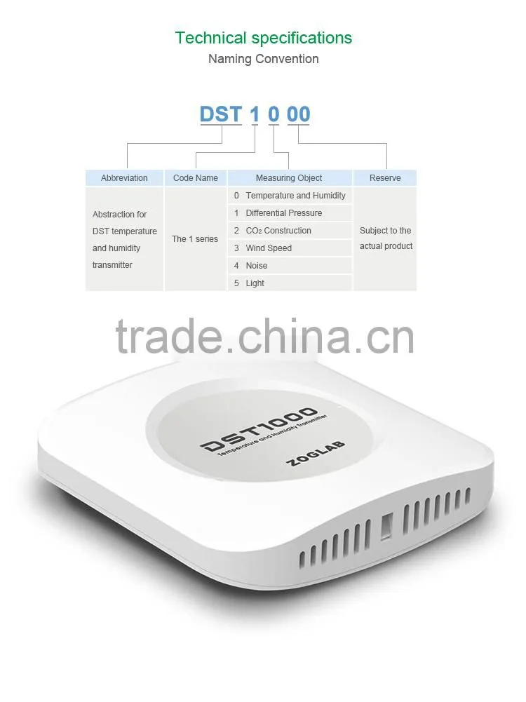 Wall Mount Temperature Humidity Meter Detector RS485 DST1000 Temperature Humidity Transmitter For HVAC