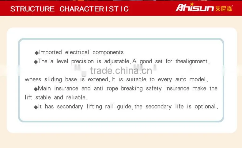 four post vehicle lift 3500kg for cars