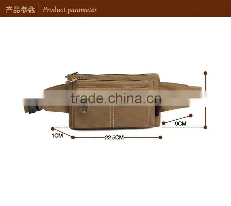 Fashion Waist Pack Canvas Waist Bag Fanny Pack Waist Belt Bag 2 colors