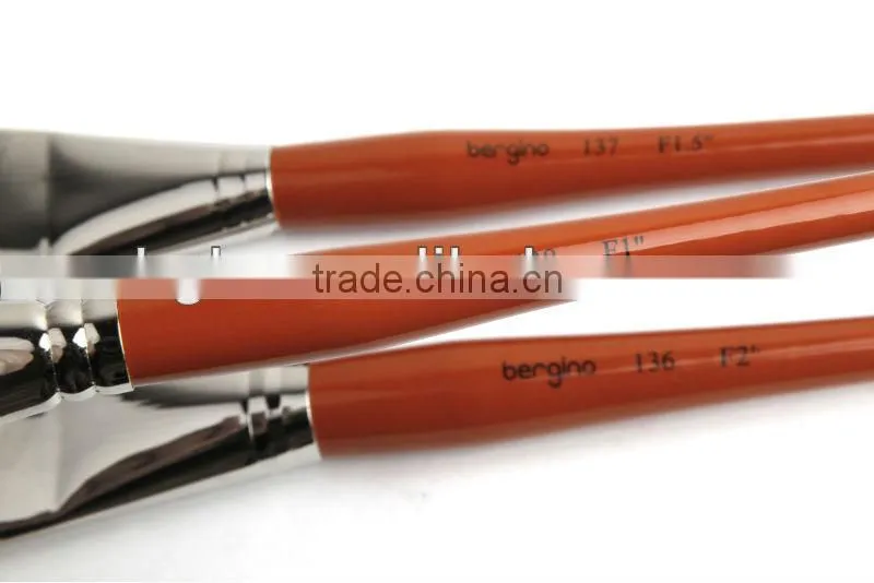 in stock BGN-136 Bergino master professional XL size flat shape nylon hair artist paint brush