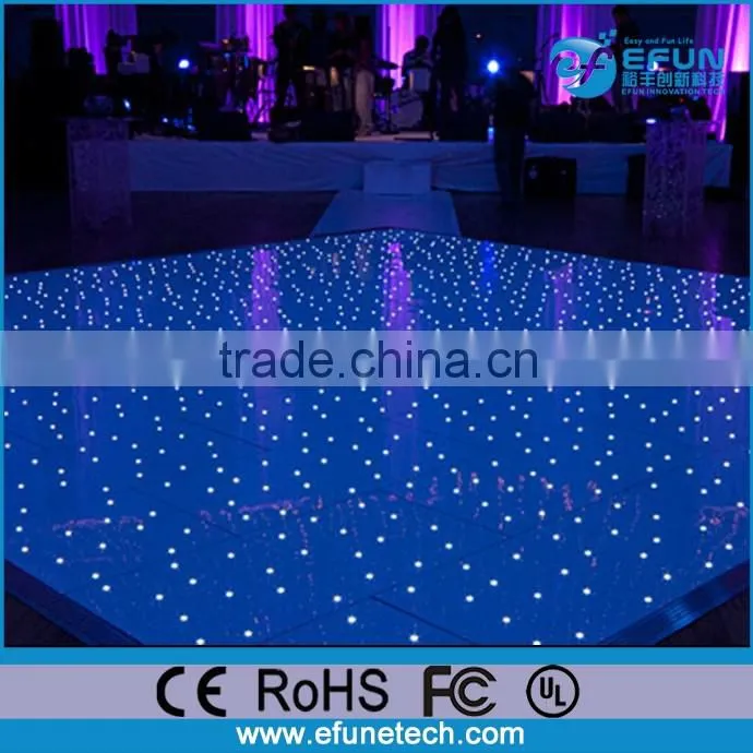 white light led starlit twinkling sparty/stage show/disco/wedding dance floor